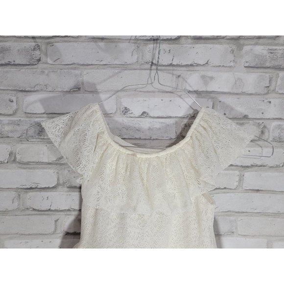 Genuine Kids Osh Kosh Girl's Size 5‎ Summer Spring Dress Ivory White Lace - Picture 2 of 11